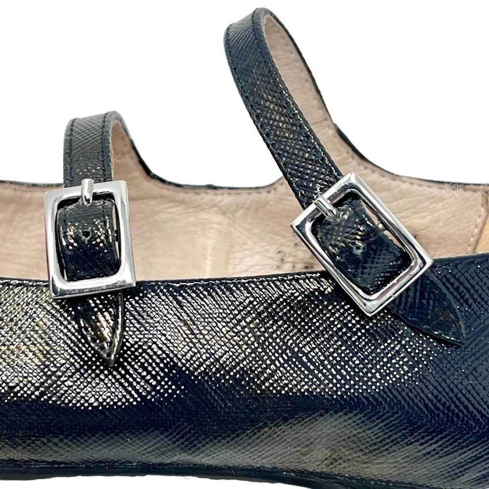 Venettini girl's 55-Sara Leather Hand Made Double Strap Mary Jane size 2.5/EU 34